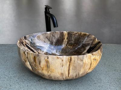 Lavabo Fino de Madera Petrificada Jewel - Arrelart