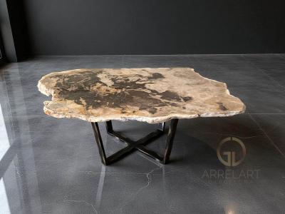 MESA DE CENTRO ARTESANAL DE ROCA BORNEO