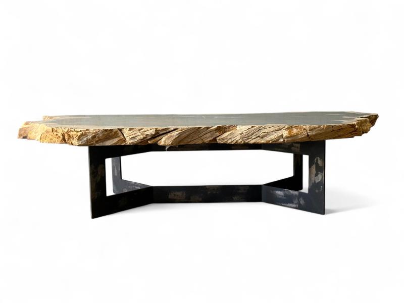 TABLE NOIRE EN PIERRE FOSSILE INNSBRUCK