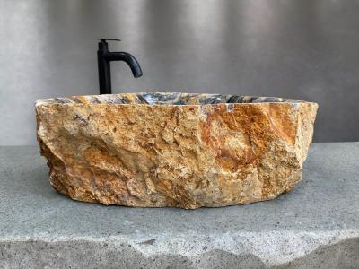 WASCHBECKEN AUS MEHRFARBIGEM STEIN MISURI