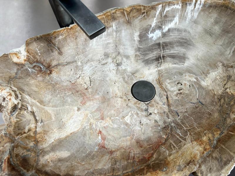 Lavabo de Madera Orgánica Fosilizada Bianca - Arrelart