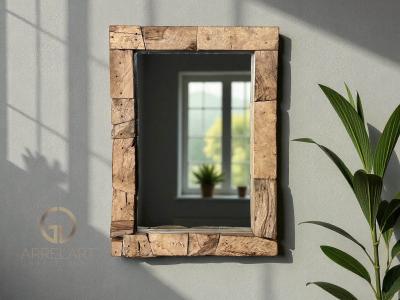 ESPEJO RECTANGULAR DE MADERA DORIAN