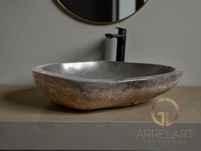 Lavabo de Piedra Balinesa Artesana Lusso - Arrelart
