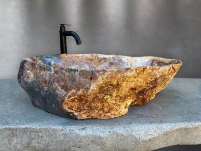 EINZIGARTIGES WASCHBECKEN AUS NATURSTEIN PANCA WARNA - Arrelart