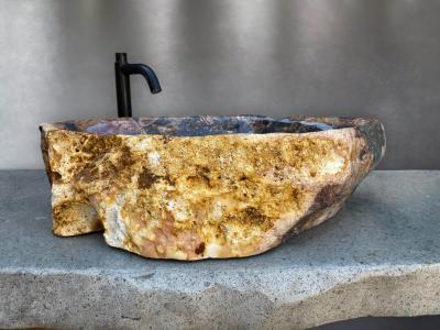 UNIQUE SINK IN NATURAL PANCA WARNA STONE - Arrelart