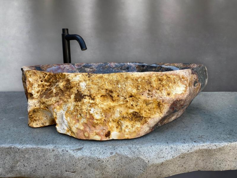 UNIQUE SINK IN NATURAL PANCA WARNA STONE - Arrelart