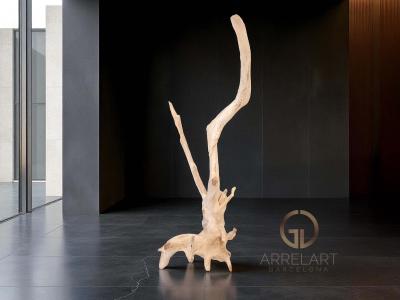 LARGE TEAK WOOD SCULPTURE NASSAU