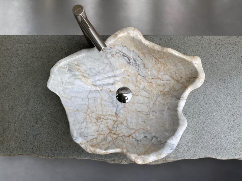 Lavabo de Piedra de Mármol Rosea - Arrelart