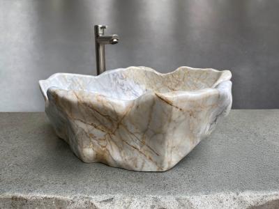 LAVABO IN PIETRA DI MARMO ROSEA