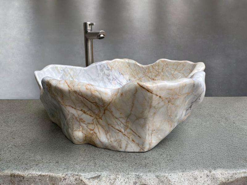 LAVABO DE PEDRA DE MARBRE ROSEA