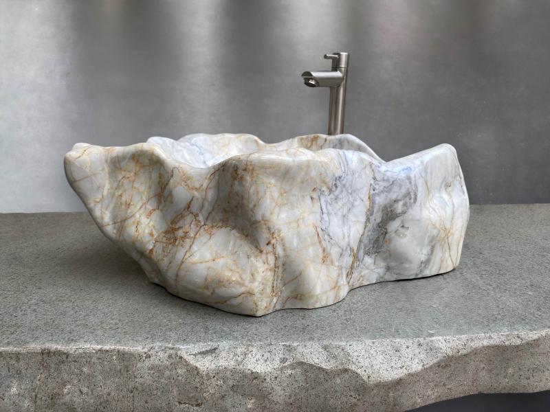 LAVABO DE PEDRA DE MARBRE ROSEA