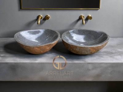 SET WASHBASIN RIVER STONE RIVER
