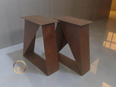 GAMBE DEL TAVOLO IN ACCIAIO RUGGINE 6