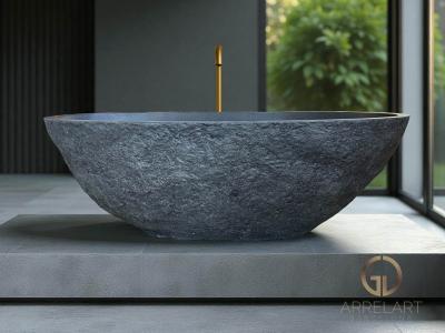 STONE EFFECT BATHTUB IN BLACK COLOR LINZ