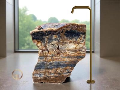 LAVABO FREESTANDING IN ROCCIA MULTICOLORE