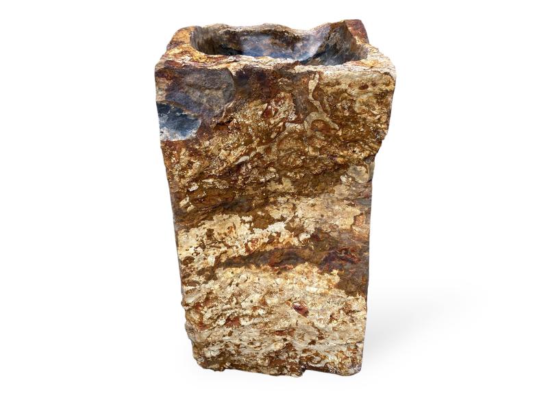 FREESTANDING SINK MADE OF MULTICOLORED ROCK