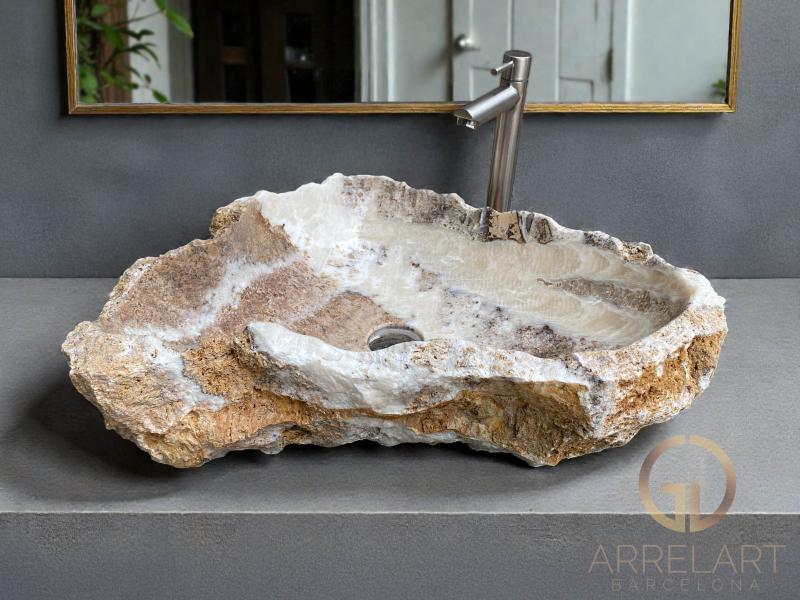 LAVABO ONIX DE PIEDRA SALVAJE DO MAR