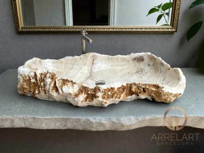 LAVABO DE PIEDRA BLANCO ROMA