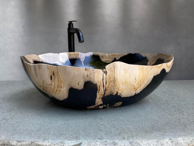 ACHETER VASQUE A POSER EN BOIS PETRIFIE BALI