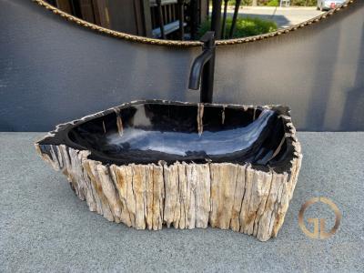 VASQUE DE BAIN EN BOIS FOSSILISE NEGARA