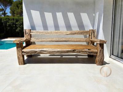 BANC EXCLUSIF EN TECK NATUREL DALIA