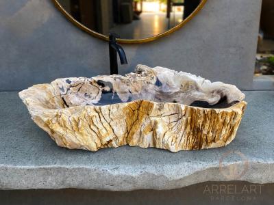 LAVABO DE FUSTA PETRIFICADA GRECIA