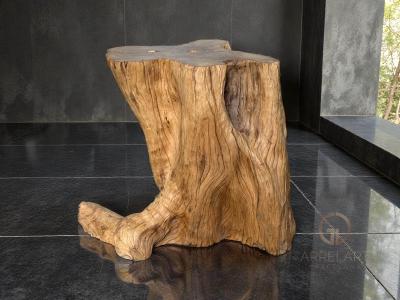 TAMBORET DE FUSTA RUSTIC MALTA