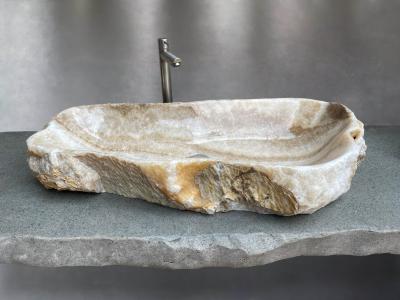 Lavabo Grande de Piedra Blanca - Hawer