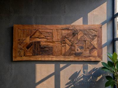 PANNEAU EN TECK RECYCLÉ ANNECY