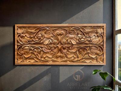 PANNELLO INTAGLIATO IN LEGNO DI TEAK DIJON