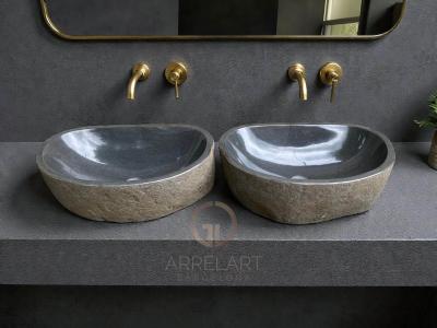 SET FLUSSSTEIN WASCHBECKEN  TWINS