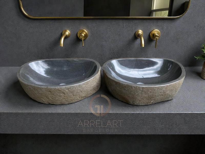 SET LAVANDINI IN PIETRA NATURALE TWINS