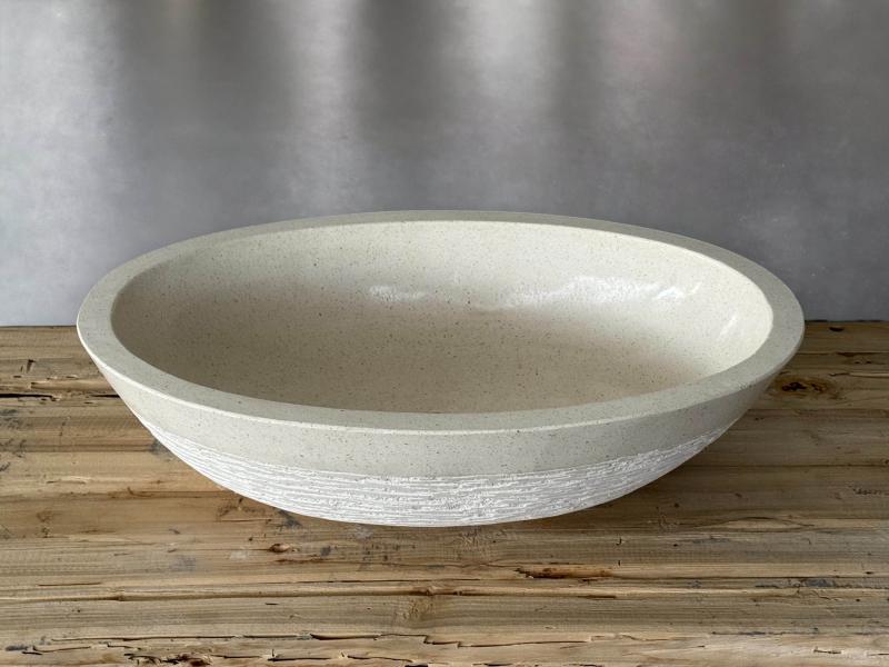 VASQUE EN TERRAZZO BIANCO