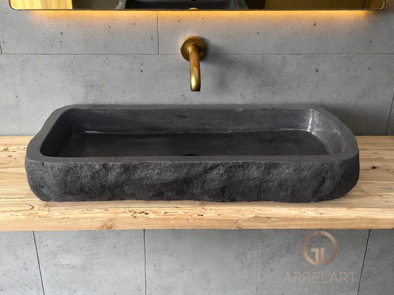 LAVABO DE GRAN TAMAÑO NEGRO GANVIE