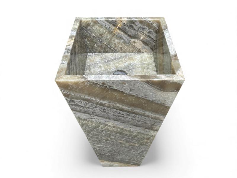 ACQUISTARE LAVABO CON COLONNA IN ONICE CORINTO