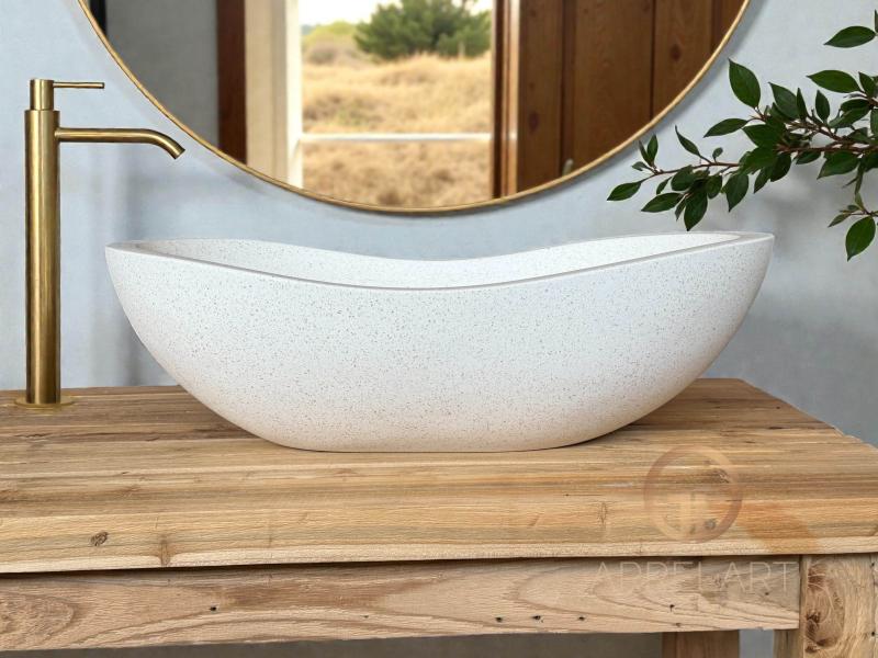 LAVABO BEIGE DE TERRAZO POVEGLIA