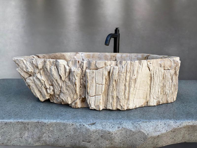 VASQUE À POSER EN BOIS FOSSILISÉ GIANNI - ARRELART