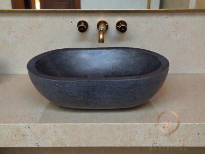 LAVABO SOBRI DE TERRATZO NEGRE VEURNE