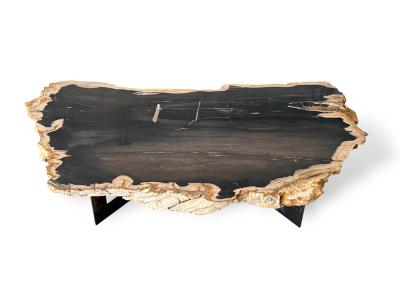 BUY DARK PETRIFIED WOOD TABLE LUXOR
