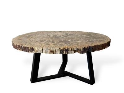 BEIGE STONE COFFEE TABLE - HAMBURG