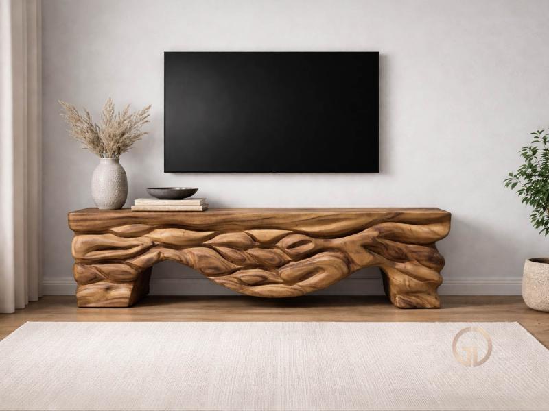 HANDGEFERTIGTES NIEDRIGES HOLZMOBEL LIVERPOOL