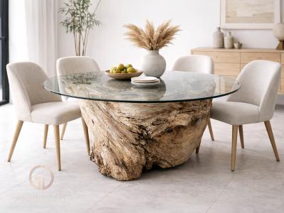 TABLE A MANGER EN BOIS NATUREL ZOE