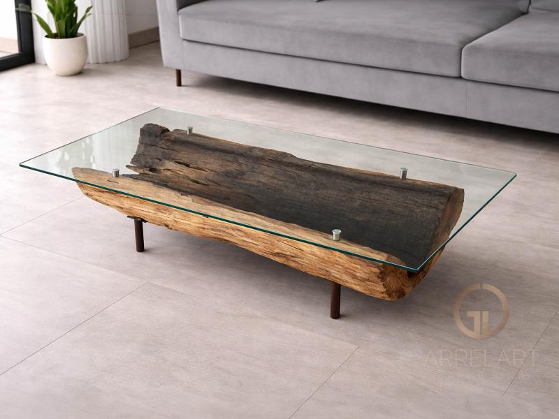 TABLE BASSE A COFFRE EN TECK MONTMARTRE