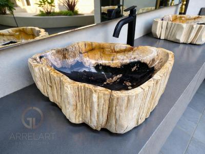 AUTHOR SINK IN PETRIFIED WOOD RIBEIRA