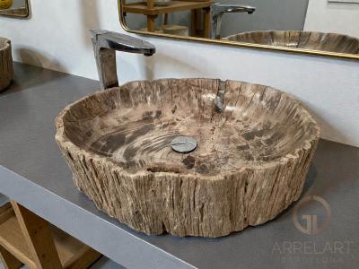 BEIGE STONE SINK BENEVENTO