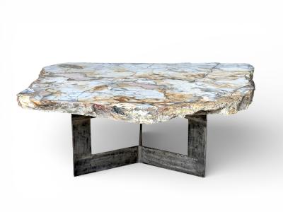 MESA DE CENTRO DE PIEDRA DE COLORES ANGLAIS