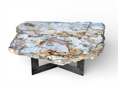 MESA DE CENTRO DE PIEDRA DE COLORES ANGLAIS