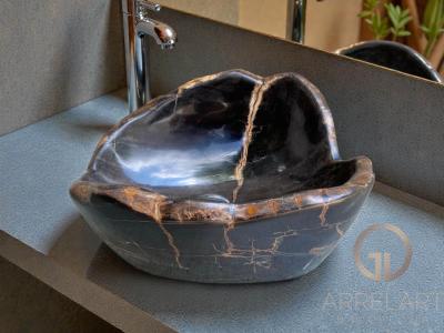 DARK SINK PETRIFIED WOOD GREENWICH