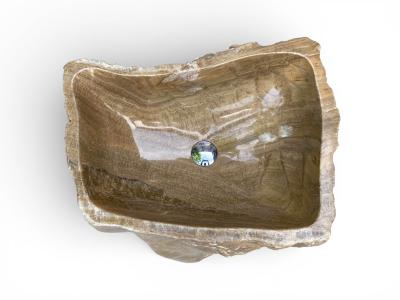 WASCHBECKEN AUS MASSIVEM STEINBLOCK NEUBAU