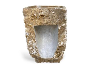 LAVABO IN BLOCCO MASSICCIO DI PIETRA NEUBAU